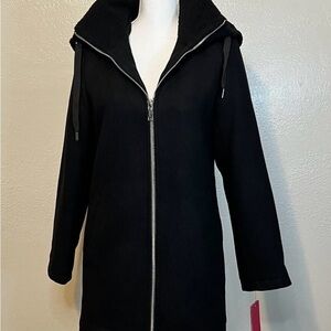 Vince Camuto Black Zip-Up Utility Jacket